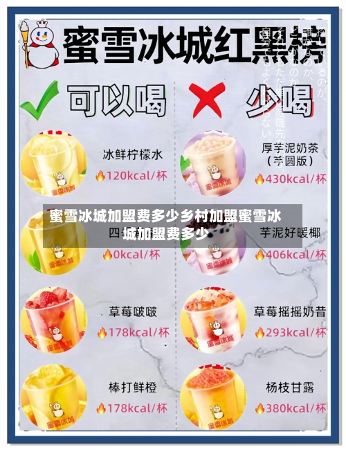 蜜雪冰城加盟费多少乡村加盟蜜雪冰城加盟费多少
