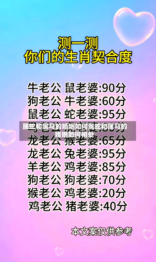 属蛇和属马的婚姻如何属蛇和属马的婚姻如何相处