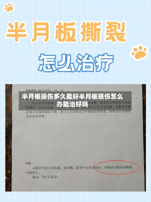半月板损伤多久能好半月板损伤怎么办能治好吗