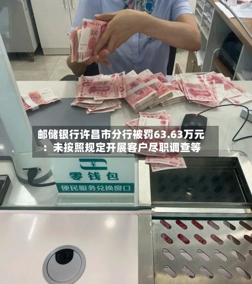 邮储银行许昌市分行被罚63.63万元:未按照规定开展客户尽职调查等