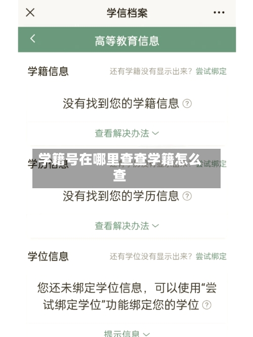 学籍号在哪里查查学籍怎么查